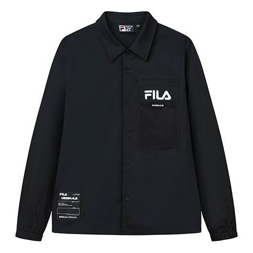 

Куртка Men's FILA Alphabet Logo Athleisure Casual Sports Jacket Black, черный
