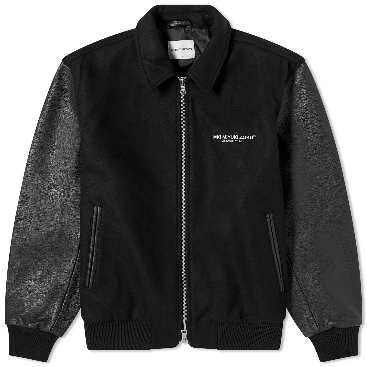 

Куртка Mki Ndm Leather Varsity, черный