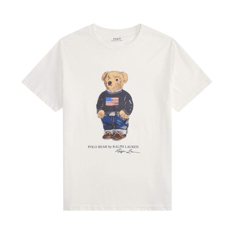 

Футболка Polo Ralph Lauren Kids Short-Sleeve Jersey Knit Novelty Bear T-Shirt, White/Core Bear