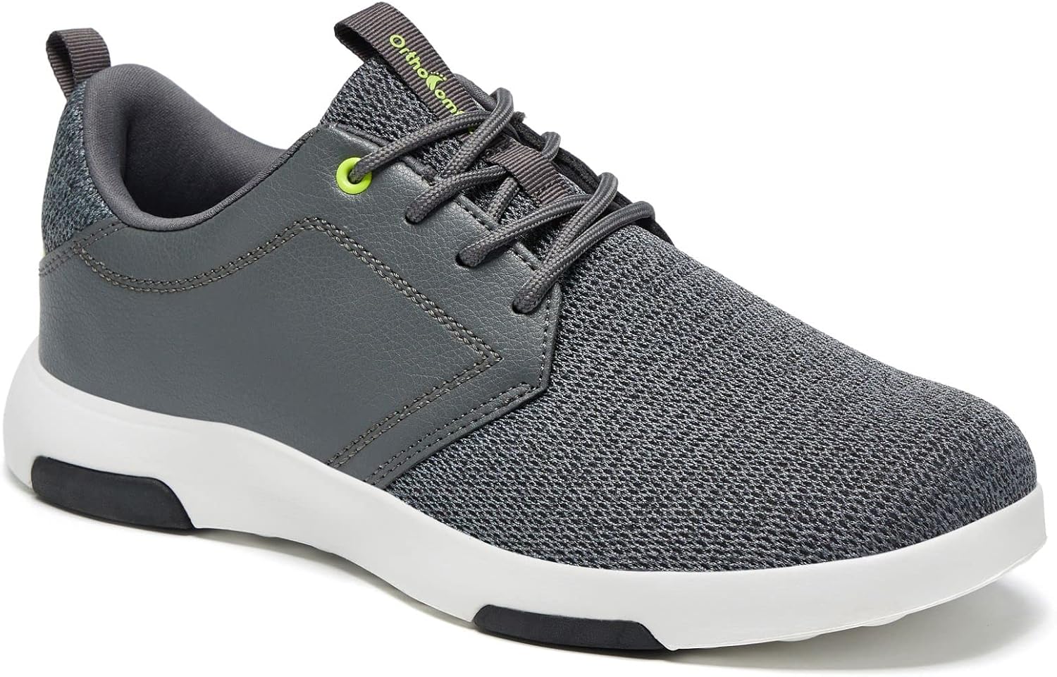 

Мужские ортопедические модные кроссовки OrthoComfoot с поддержкой свода стопы: удобные обувь для ходьбы при плантарном фасците, повседневные дышащие обувь для плоскостопия для облегчения болей в стопе и пятке, темно-серый