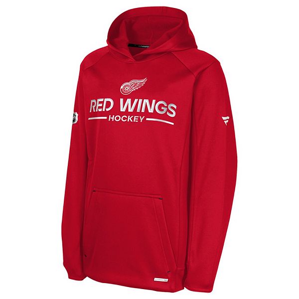 Молодежная красная худи raglan detroit red wings authentic pro rink Fanatics — фото 3