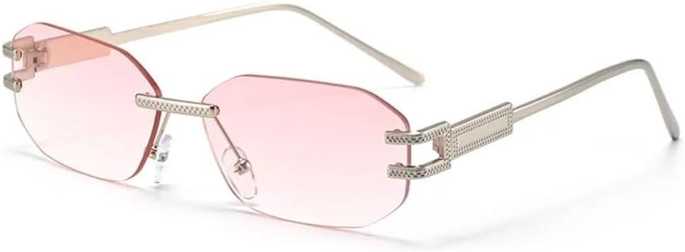 

Солнцезащитные очки для мужчин и женщин - защита UV400 - без оправы, металлические петли, градиентные линзы, для занятий спортом на открытом воздухе и вождения LXLHWN, Tyj536-6