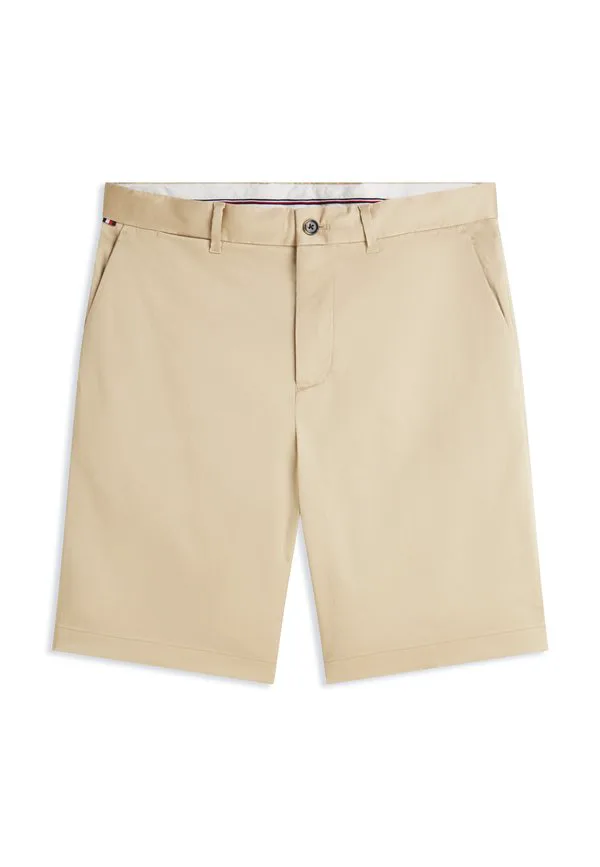 Бруклинские атласные узкие шорты-чиносы Tommy Hilfiger, Sandalwood — фото 3