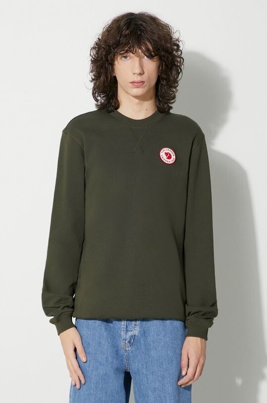 

Хлопковая толстовка 1960 с логотипом Fjallraven, зеленый