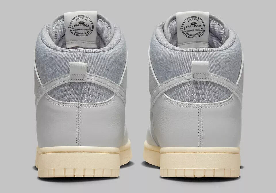 Кроссовки Nike Dunk High Premium DQ8800-001 мужские 12.5 серые повседневные RHS3263, серый — фото 4