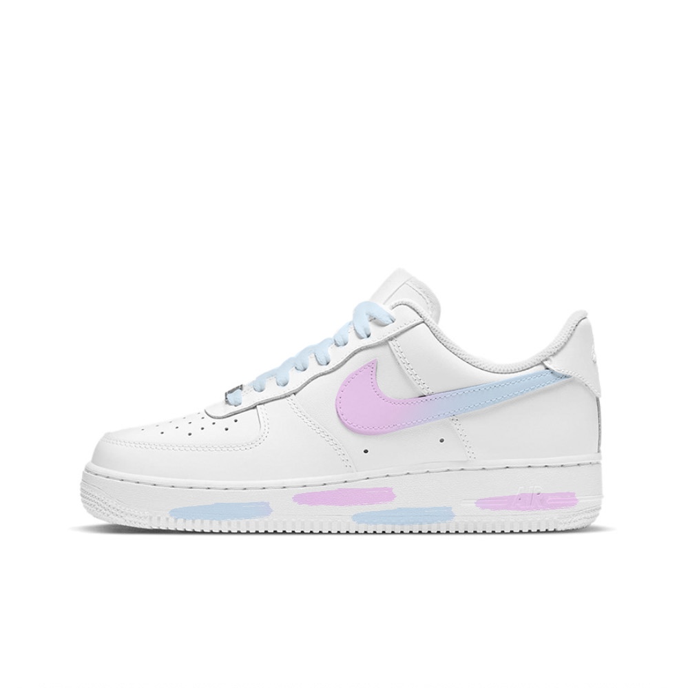 

Кроссовки для скейтбординга Air Force 1 женские низкие розовый/синий Nike