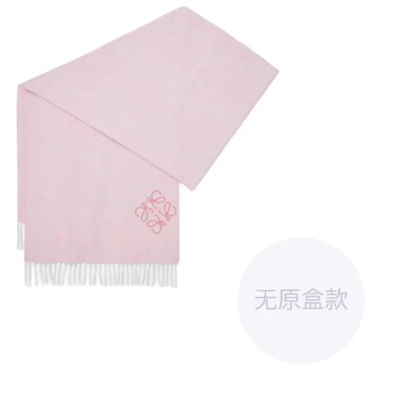 

LOEWE Вышитый бахромчатый шарф, Soft Pink