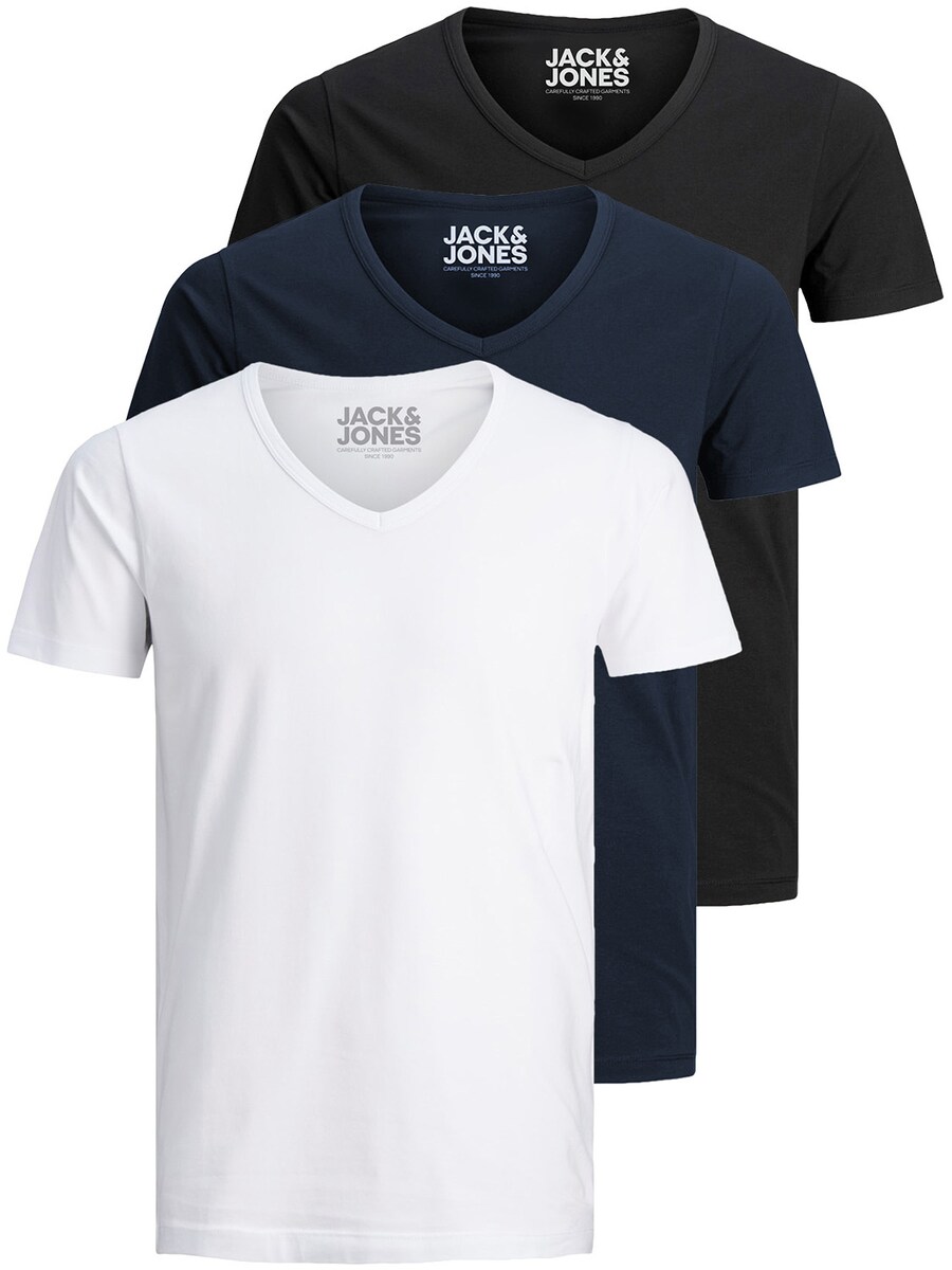 

Рубашка JACK & JONES JJV-Neck, цвет marine blue/Black/White