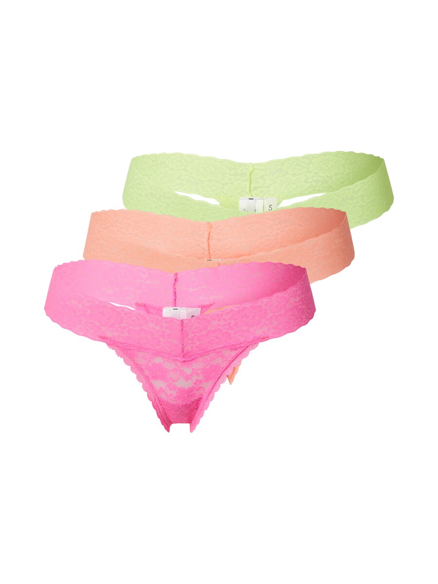 

Стринги GUESS, цвет Neon yellow/Apricot/Pink
