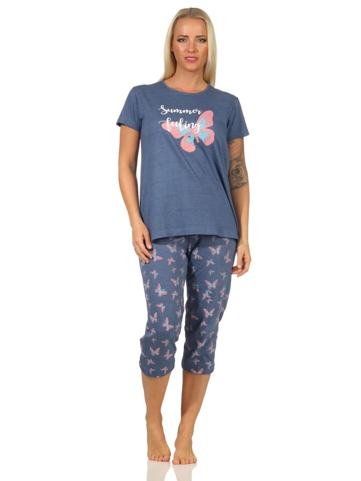 

Пижама NORMANN Kurzarm Capri Schmetterlings, синий