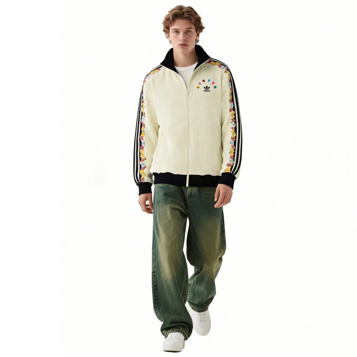 Куртка унисекс из коллекции Trefoil Adidas Originals, Wonder White — фото 3