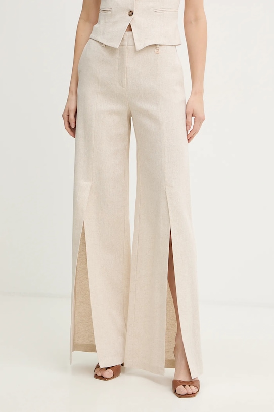 

Льняные брюки Fracomina, бежевый