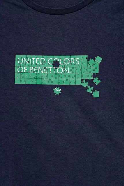 Футболка детская с коротким рукавом United Colors of Benetton, синий — фото 3