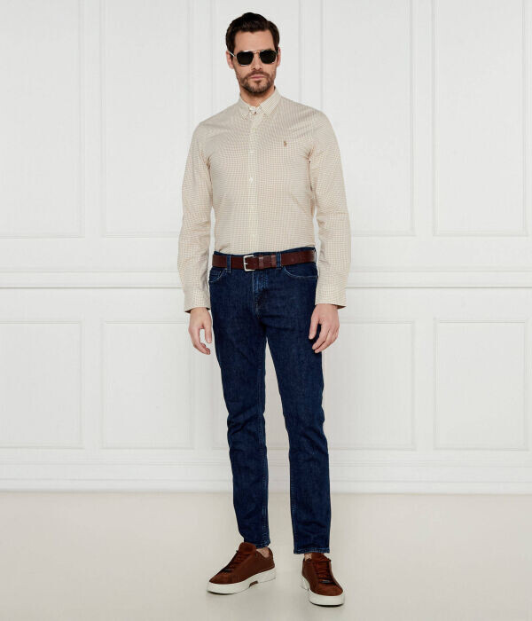 Рубашка Polo Ralph Lauren Slim Fit, бежевый — фото 2