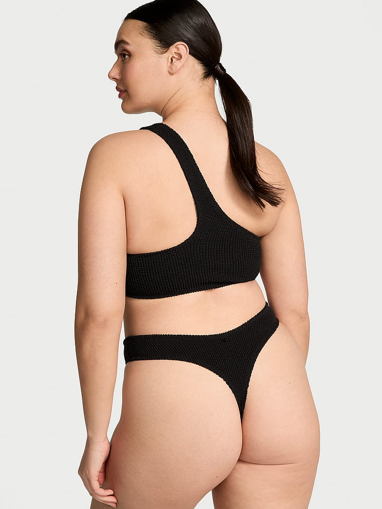 

Плавки-Стринги с мятой отделкой Victoria'S Secret Swim, черный