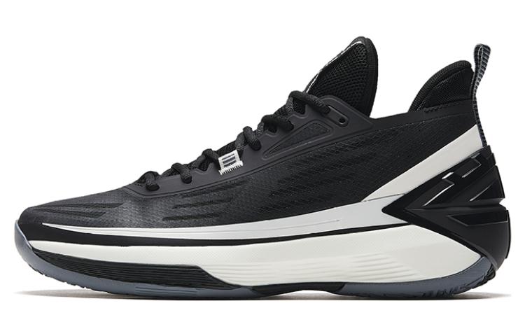 

ANTA Кроссовки баскетбольные мужские Attack 5 Fabric Cushioning Slip Resistant Abrasion Resistant низкие черно-белые