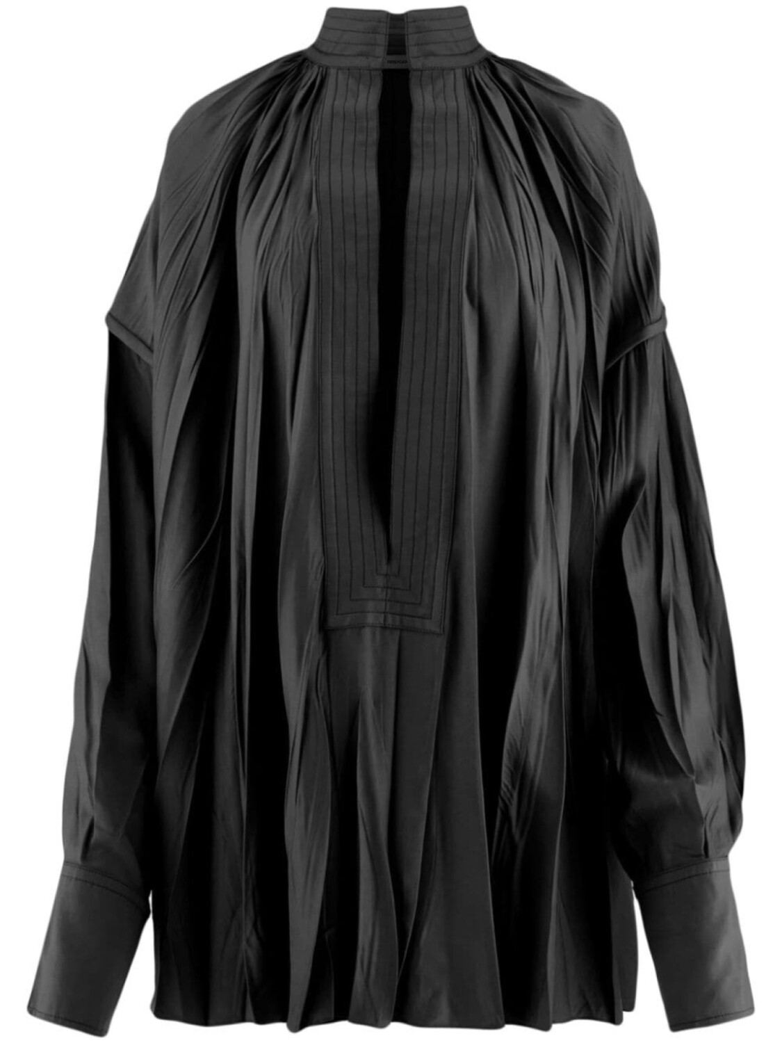 

Ferragamo рубашка Kaftan с жатым эффектом, черный