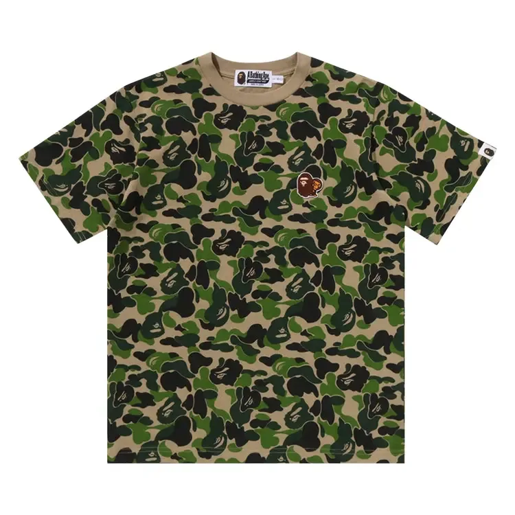 Детская футболка BAPE Kids ABC Camo Ape & Milo One Point Tee 'Green'