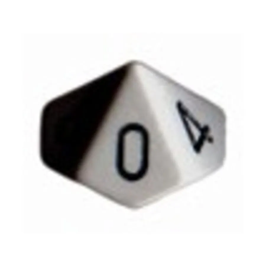

d10 Темно-серый с черным (10), Dice - Opaque - d10 (Chessex)