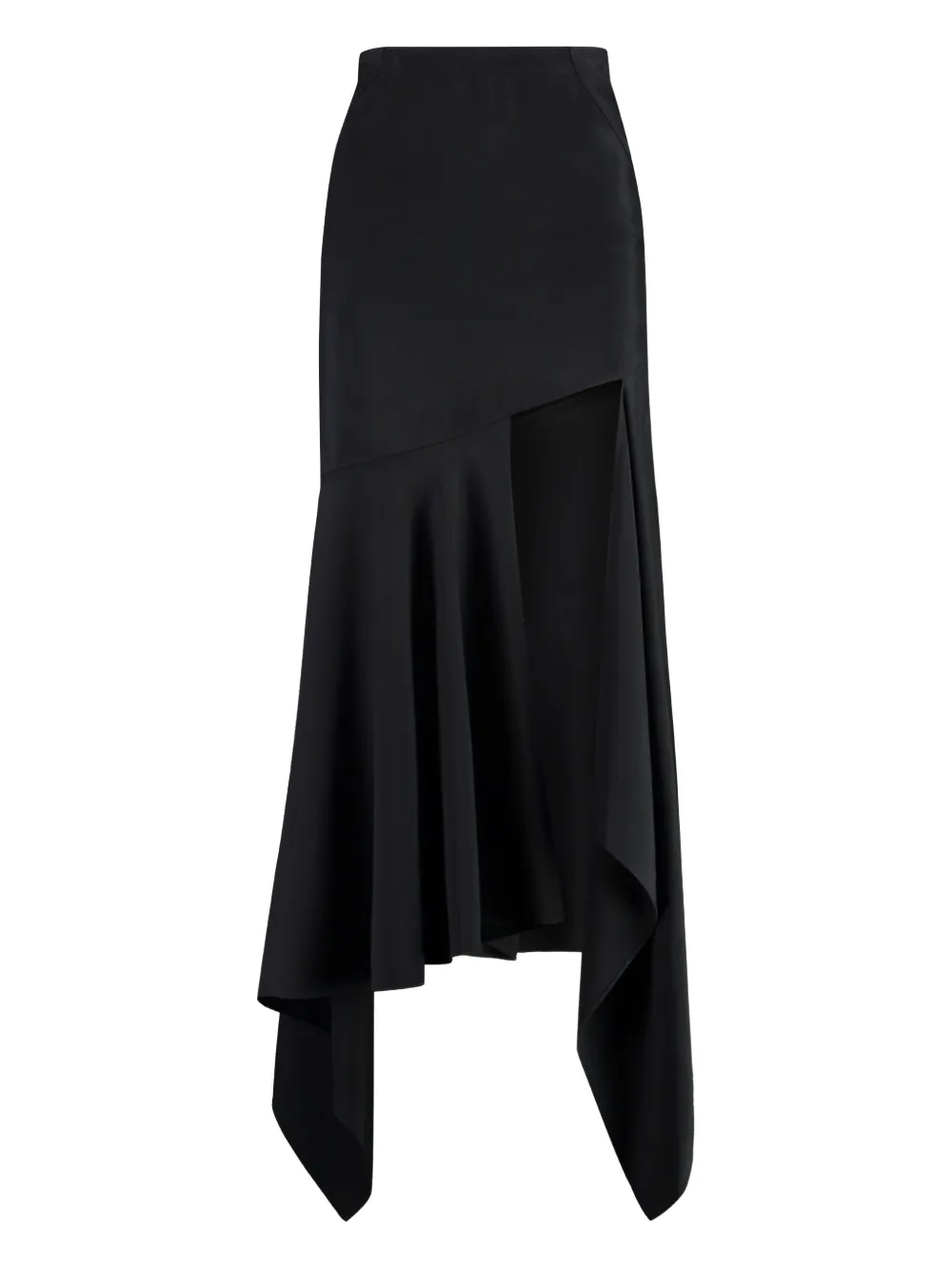 

Юбка из крепа с асимметричным подолом Mugler, черный