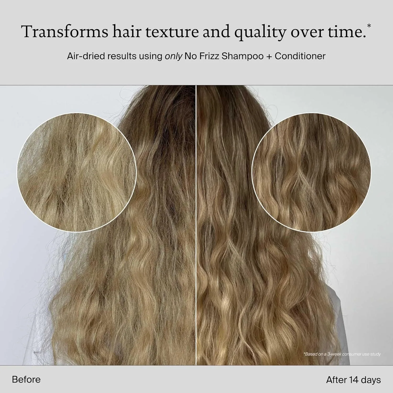 Шампунь Living Proof No Frizz - контролирует пушистость, разглаживает, смягчает, защищает от влажности, подходит для всех типов волос. 710 мл (1 шт.) — фото 2