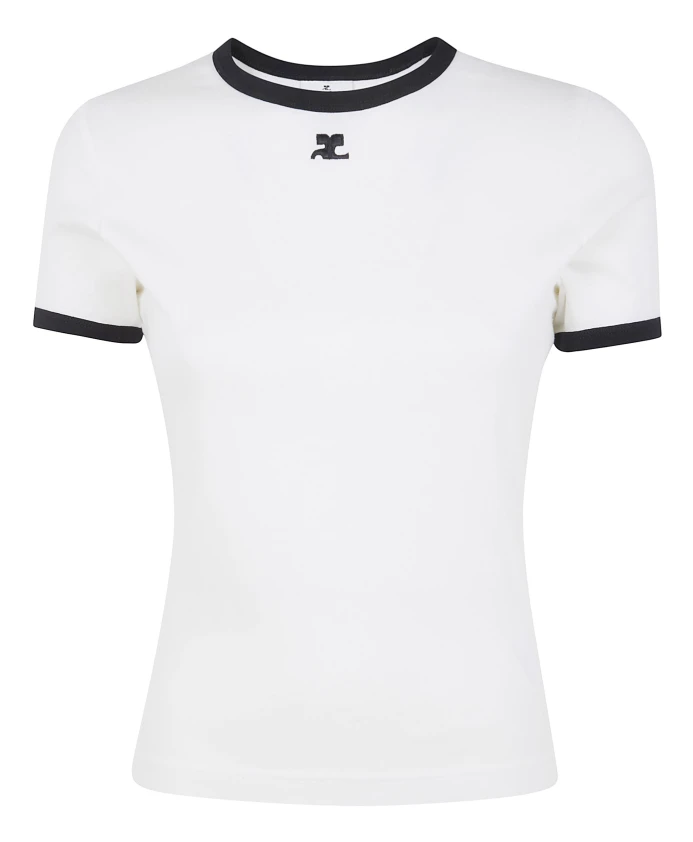 

Футболка с контрастными элементами от Signature Courrã¨Ges, белый