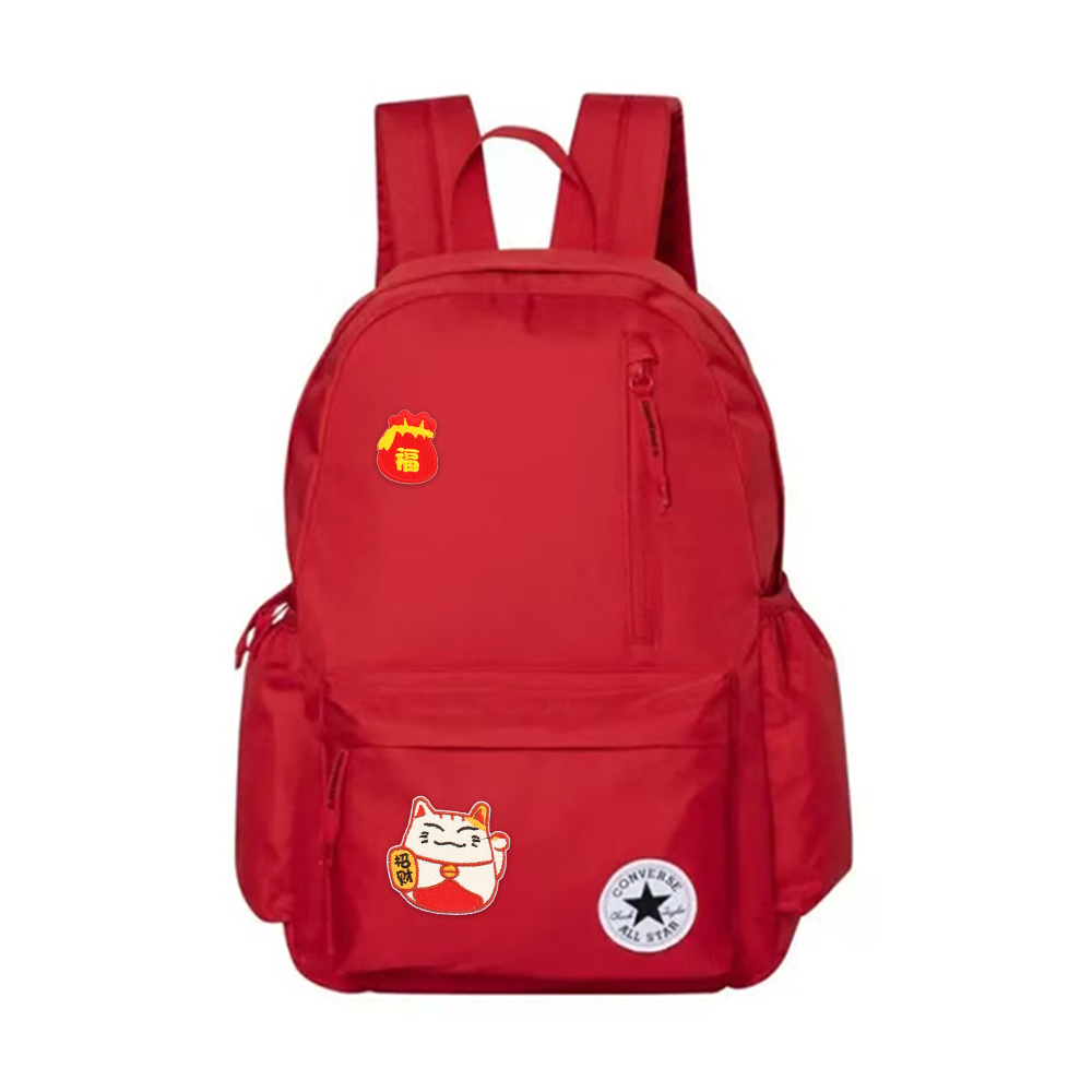 

Converse Полиэстеровый рюкзак средний размер унисекс красный, Lucky Cat