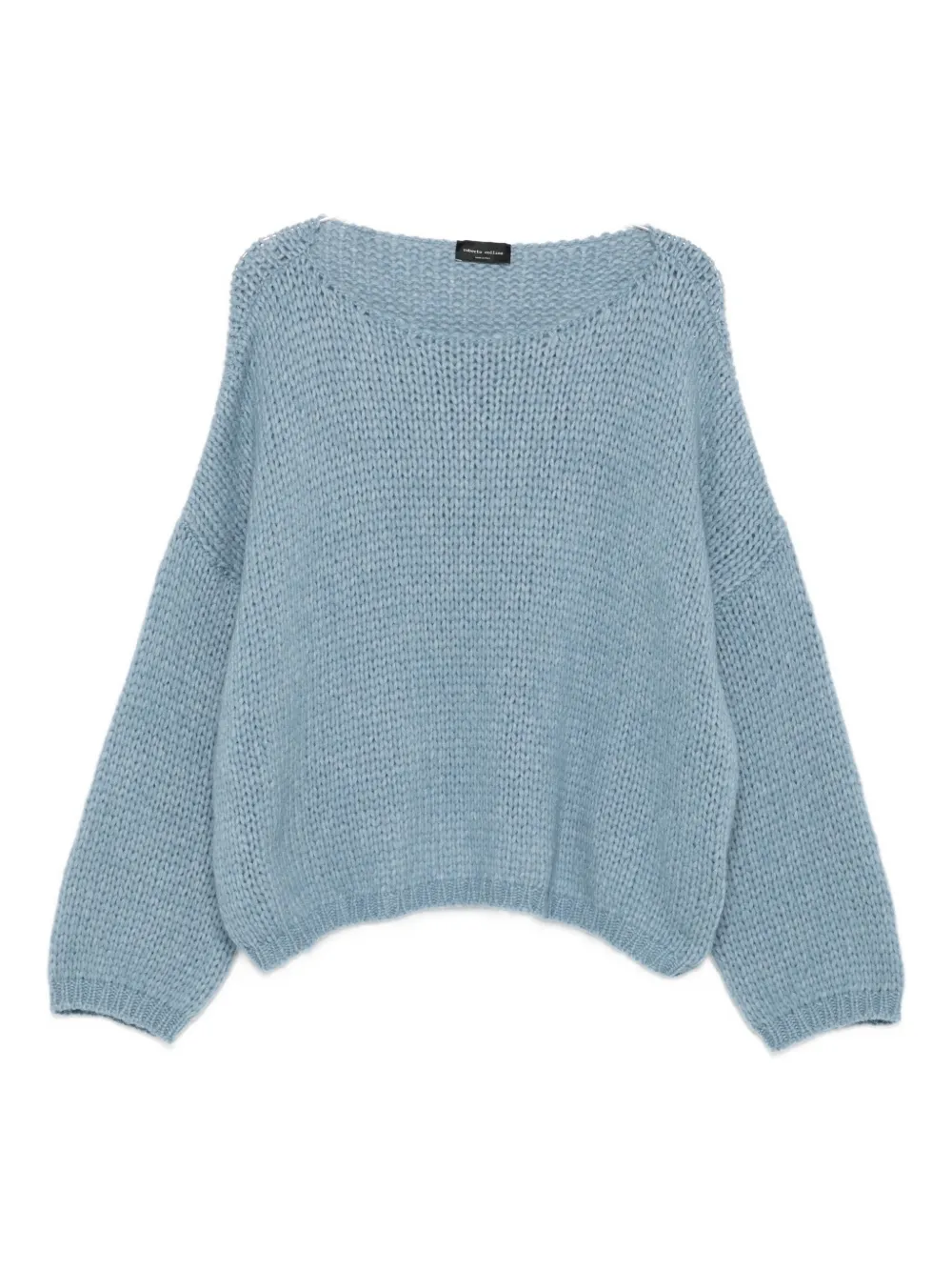 

Джемпер с вырезом-лодочкой и длинными рукавами Roberto Collina, синий