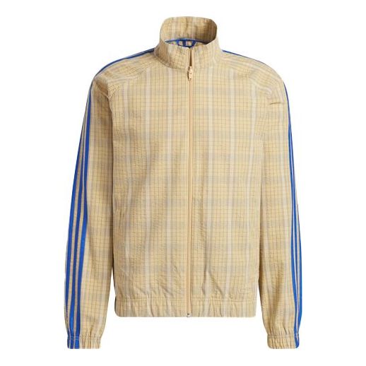 

Куртка adidas originals Mw Tt Casual Stand Collar Plaid Athletics Sports Jacket Beige, цвет creamy