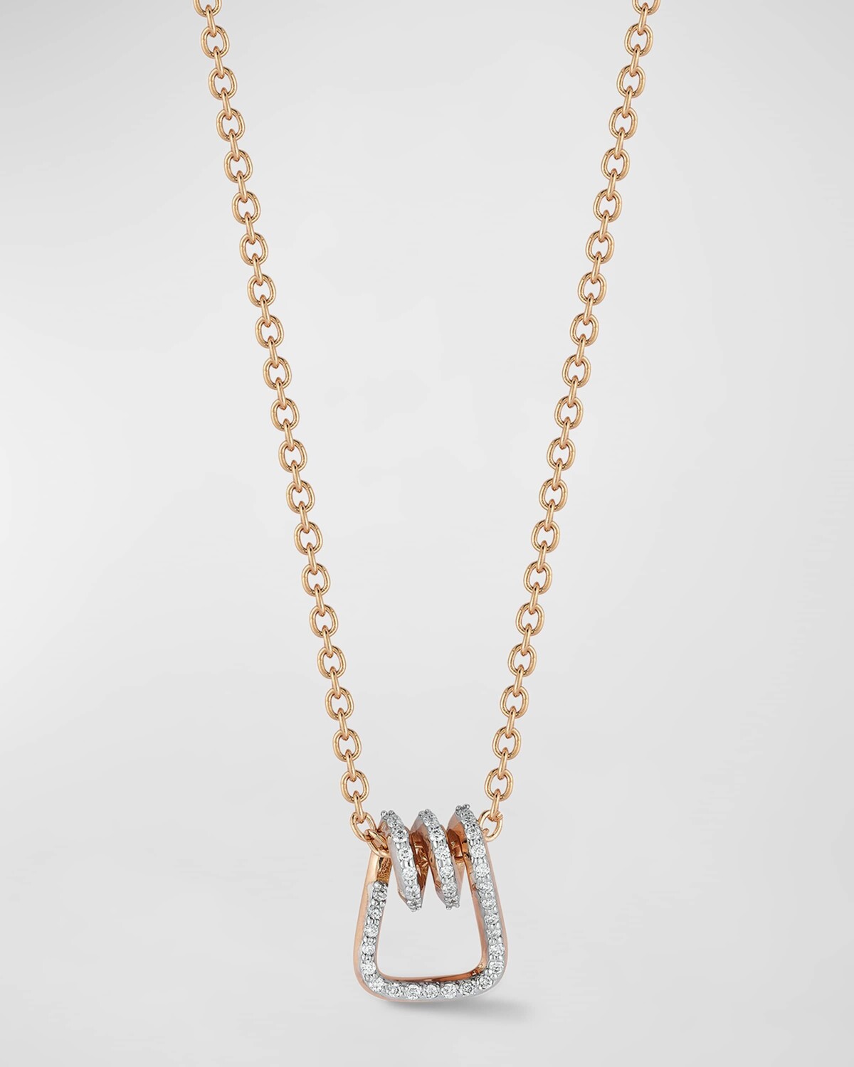 

Ожерелье Huxley с подвеской в ​​форме змеевика из розового золота 18 карат с бриллиантами Walters Faith