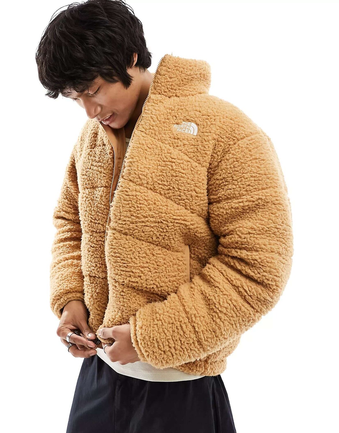

Бежевый пуховик The North Face 2000 borg