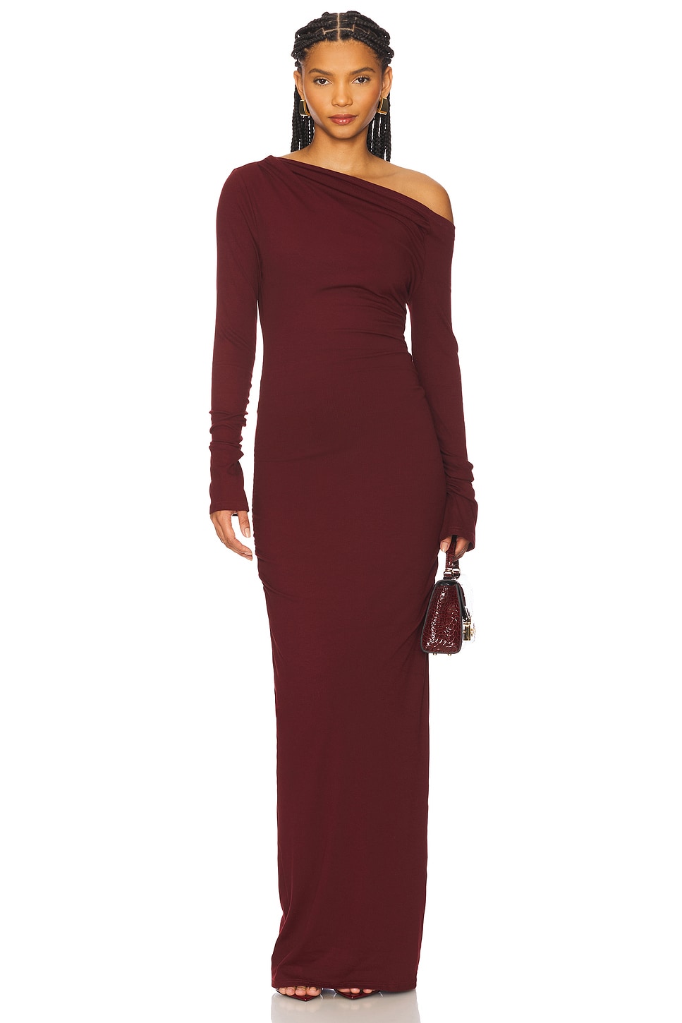 

X revolve reyna макси-платье Sndys, burgundy