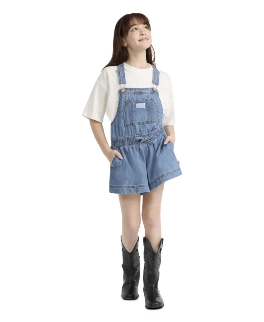 Комбинезон с фартуком для девочек 7-16 лет Levi's, medium синий — фото 3