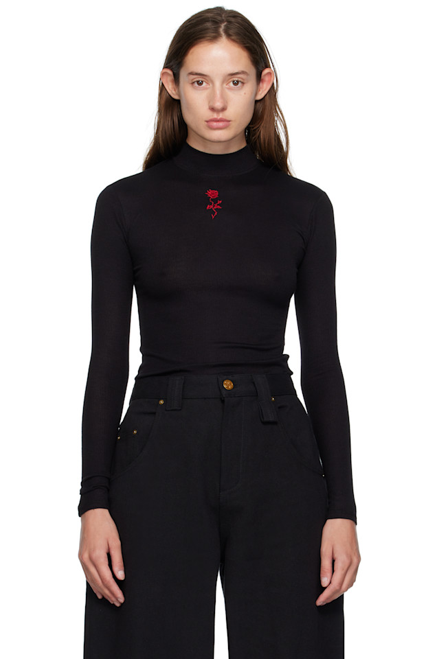 

Топ с высоким воротником Габриэла Willy Chavarria, черный