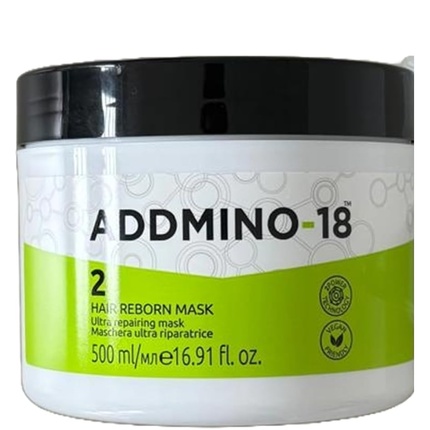 

ADDMINO 18 2 HAIR REBORN MASK Ультра реструктурирующая маска, волосы становятся более сильными, защищенными и увлажненными 500мл