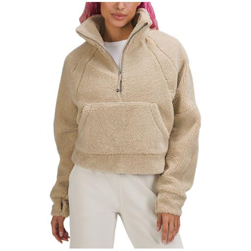 

Свитшот флисовый с вышитым логотипом Scuba Lululemon, легкий коричневый