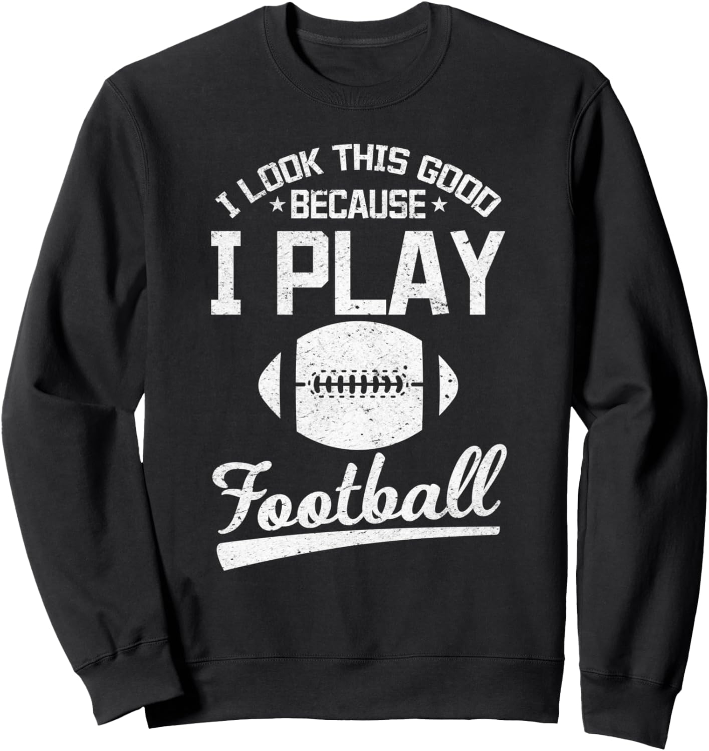 

Американский футбол - я играю в футбол, поэтому выгляжу круто вот так. Толстовка Funny Football Sayings, черный