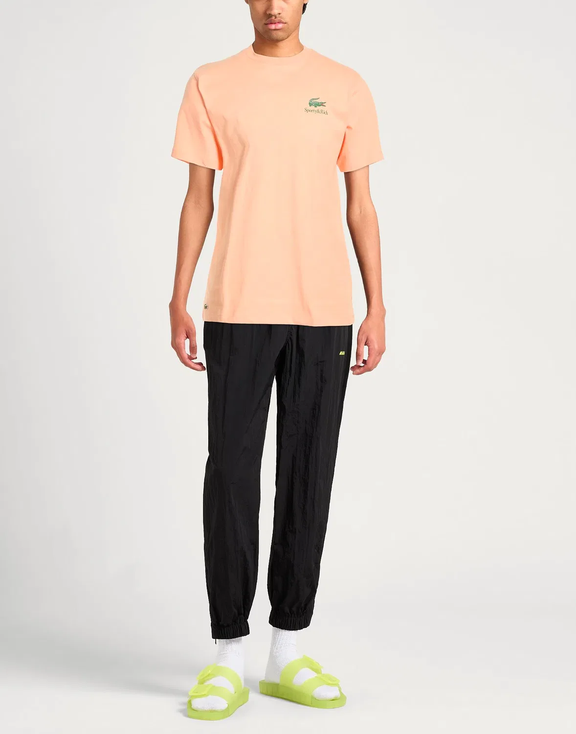 Футболка LACOSTE абрикосового цвета — фото 2