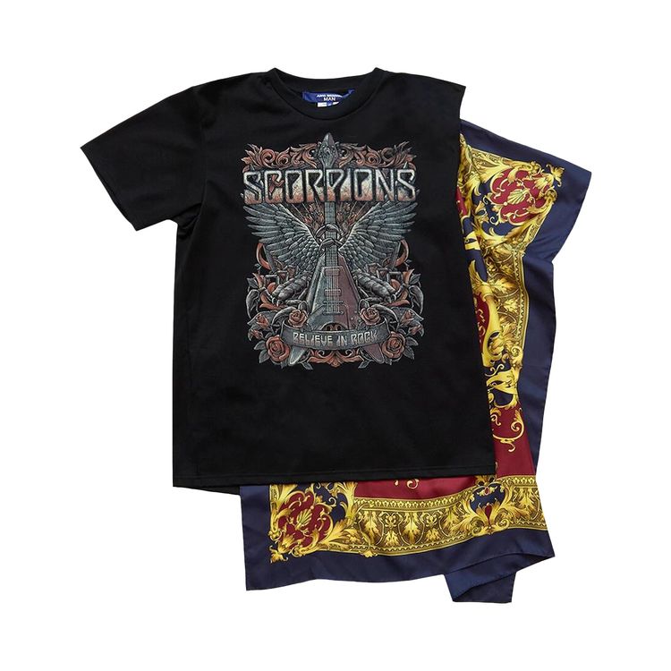 

Футболка Junya Watanabe MAN Scorpions Printed Scarf Tee 'Black', черный