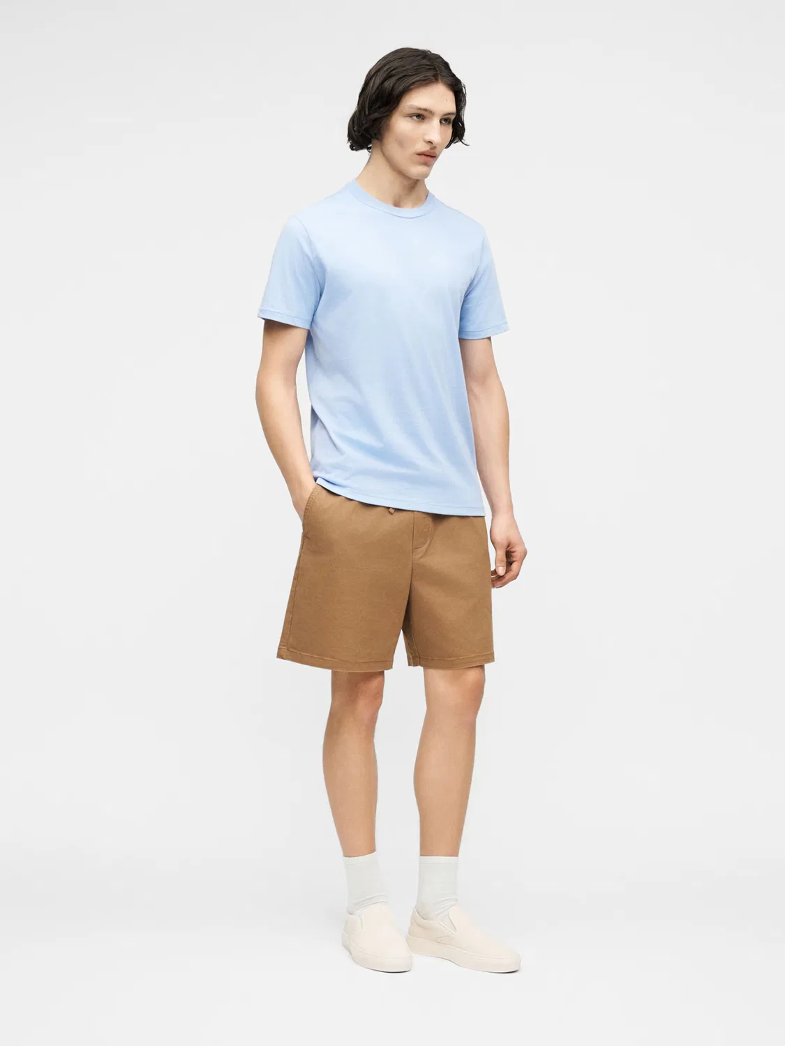 Свободные шорты Gap ESSENTIAL, бежевый — фото 4