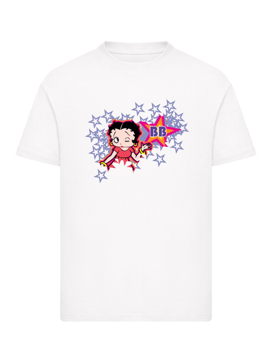

Рубашка F4NT4STIC Betty Boop Purple Stars And Dots, белый
