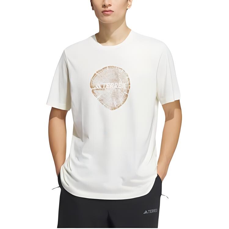 Футболка мужская Off White Adidas, кремовый — фото 4