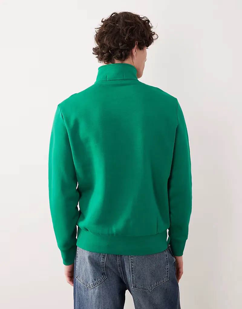 Толстовка Polo Ralph Lauren Sport с логотипом в виде флага и застежкой-молнией до середины груди, зеленый — фото 4