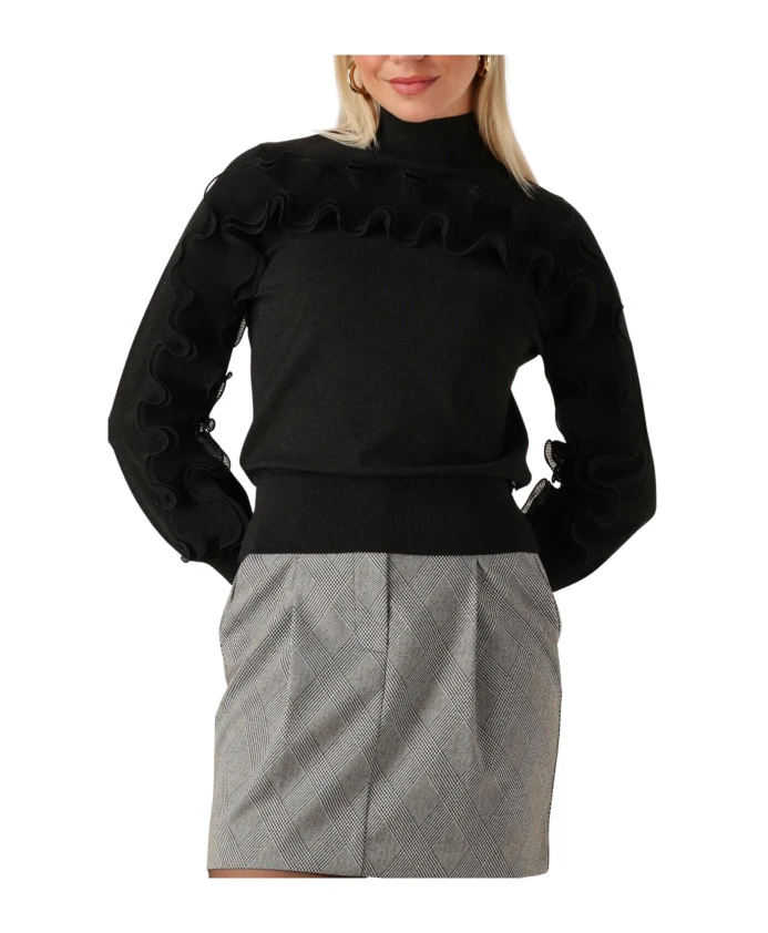 

Платье с длинными рукавами и плиссировкой от Барбары Труи. Jansen Amsterdam, черный