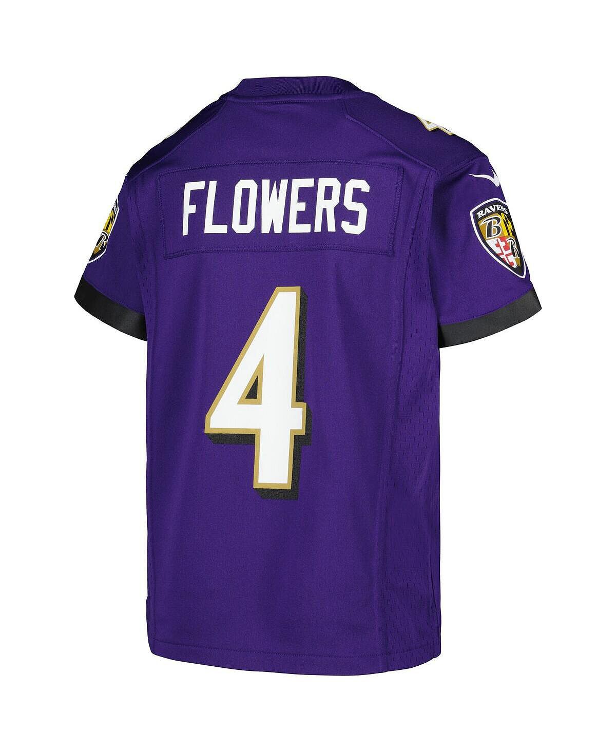 Фиолетовый игровой трикотаж Big Boys Zay Flowers Baltimore Ravens Nike — фото 3