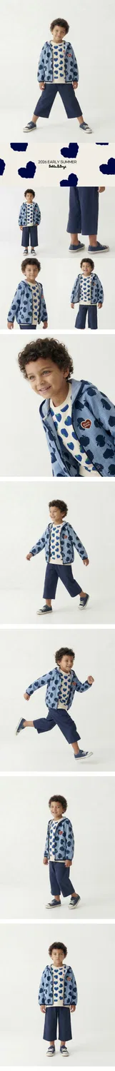 Детские шорты Bb Heart Patch Poly Seersucker длиной 7/8, тёмно-синие, от Belita&Boys — фото 3