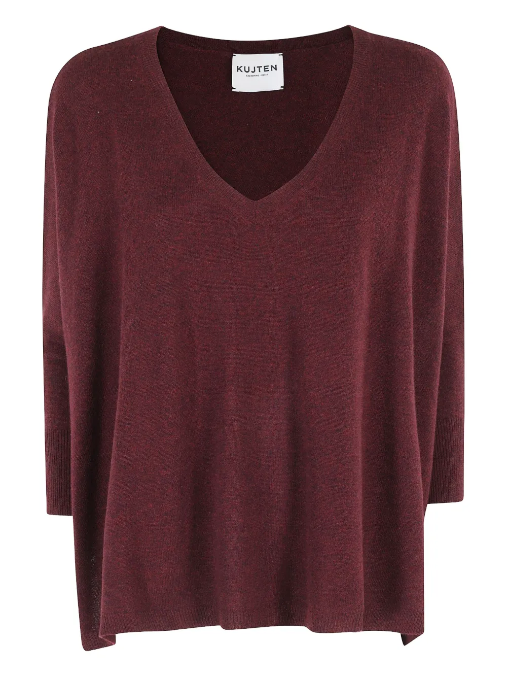 

Кашемировый свитер с V-образным вырезом Kujten, красный