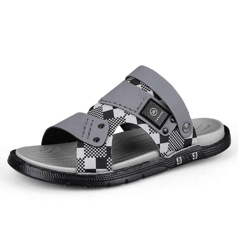 

LONGYING Мужские пляжные сандалии Black/Gray - Gray, цвет Gray