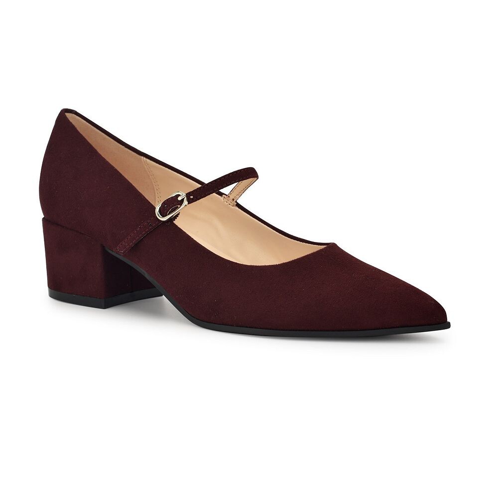 

Женские туфли-лодочки Nine West Pins на блочном каблуке с острым носком, цвет Burgundy