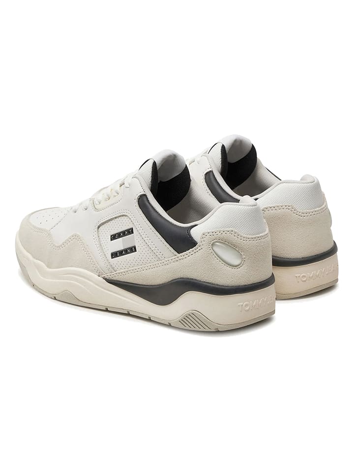 Кожаные кроссовки белого/кремового цвета Tommy Hilfiger Shoes — фото 3